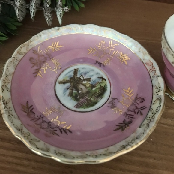 Rare Vintage Victorian Pink Tea Cup Saucer Set - Picture 3 of 7